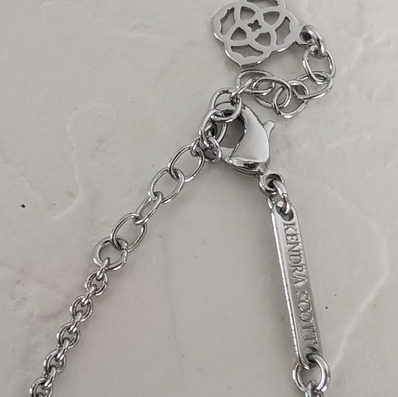 Rare Kendra Scott Blue Lace Agate Kellie Long Necklace - Picture 5 of 5